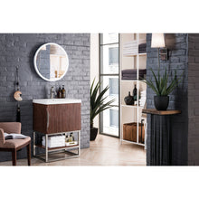 Load image into Gallery viewer, James Martin Columbia 24&quot; Coffee Oak - Brushed Nickel Single Vanity