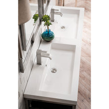 Load image into Gallery viewer, James Martin Boston 63&quot; Brushed Nickel Stainless Steel Sink Console (Double Basins) With Cabinet