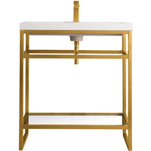 Load image into Gallery viewer, James Martin Boston 31.5&quot; Radiant Gold Stainless Steel Sink Console- James Martin