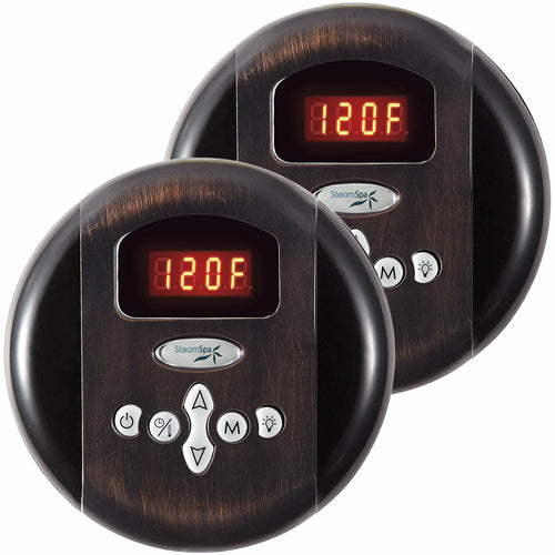 SteamSpa Programmable Dual Control Panels in Oil Rubbed Bronze- SteamSpa
