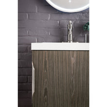Load image into Gallery viewer, James Martin Columbia 24&quot; Ash Gray - Brushed Nickel Single Vanity