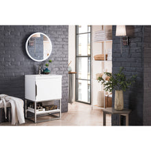 Load image into Gallery viewer, James Martin Columbia 24&quot; Glossy White - Brushed Nickel Single Vanity