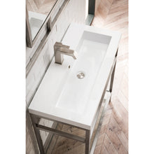 Load image into Gallery viewer, James Martin Boston 31.5&quot; Brushed Nickel Stainless Steel Sink Console