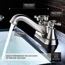 Load image into Gallery viewer, Major Series 4 in. Centerset 2-Handle Mid-Arc Bathroom Faucet in Brushed Nickel- Anzzi