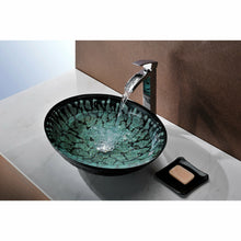 Load image into Gallery viewer, Bravo Series Deco-Glass Vessel Sink in Lustrous Black- Anzzi