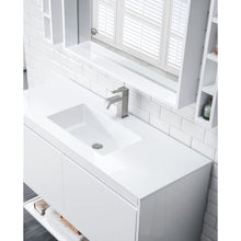 Load image into Gallery viewer, James Martin Milan 47.3&quot; Glossy White - Brushed Nickel Single Vanity