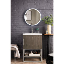 Load image into Gallery viewer, James Martin Columbia 24&quot; Ash Gray - Brushed Nickel Single Vanity