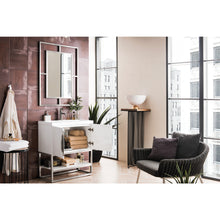 Load image into Gallery viewer, James Martin Columbia 31.5&quot; Glossy White - Brushed Nickel Single Vanity