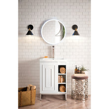 Load image into Gallery viewer, James Martin Alicante&#39; 24&quot; Glossy White-Brushed Nickel Single Vanity Cabinet