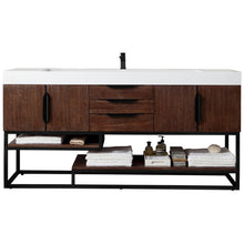 Load image into Gallery viewer, James Martin Columbia 72&quot; Coffee Oak - Matte Black Single Vanity- James Martin