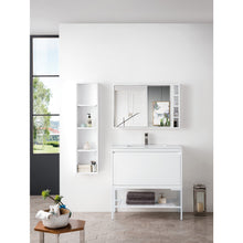 Load image into Gallery viewer, James Martin Milan 35.4&quot; Glossy White - Glossy White Single Vanity