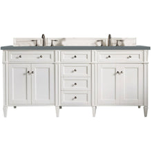 Load image into Gallery viewer, James Martin Brittany 72&quot; Bright White Double Vanity- James Martin