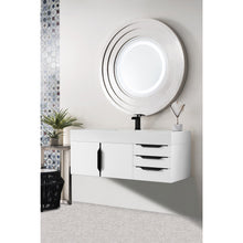 Load image into Gallery viewer, James Martin Mercer Island 48&quot; Glossy White - Matte Black Single Vanity