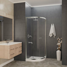 Load image into Gallery viewer, Mare 35 in. x 76 in. Framed Shower Enclosure with TSUNAMI GUARD in Brushed Nickel- Anzzi