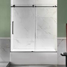 Load image into Gallery viewer, Raymore Series 60 in. x 62 in. Frameless Sliding Tub Door in Matte Black- Anzzi