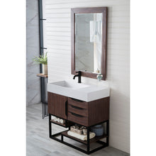 Load image into Gallery viewer, James Martin Columbia 36&quot; Coffee Oak - Matte Black Single Vanity