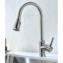 Load image into Gallery viewer, VANGUARD Undermount 23 in. Single Bowl Kitchen Sink with Sails Faucet in Brushed Nickel- Anzzi