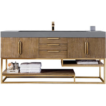 Load image into Gallery viewer, James Martin Columbia 72&quot; Latte Oak - Radiant Gold Single Vanity- James Martin