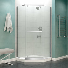 Load image into Gallery viewer, Castle Series 49 in. x 72 in. Semi-Frameless Shower Door with TSUNAMI GUARD in Polished Chrome- Anzzi