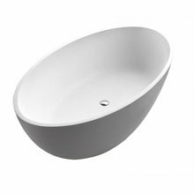 Load image into Gallery viewer, Cestino 5.5 ft. Solid Surface Center Drain Freestanding Bathtub in Matte White- Anzzi