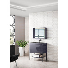 Load image into Gallery viewer, James Martin Milan 31.5&quot; Modern Grey - Matte Black Single Vanity with Base