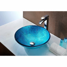 Load image into Gallery viewer, Accent Series Deco-Glass Vessel Sink in Blue Ice- Anzzi