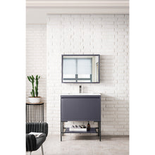 Load image into Gallery viewer, James Martin Milan 31.5&quot; Modern Grey - Matte Black Single Vanity with Base