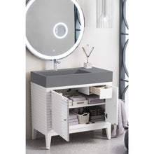 Load image into Gallery viewer, James Martin Linear 36&quot; Glossy White Single Vanity