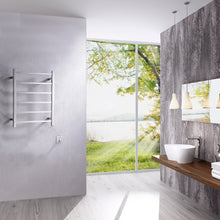 Load image into Gallery viewer, Charles Series 6-Bar Stainless Steel Wall Mounted Electric Towel Warmer Rack in Polished Chrome- Anzzi