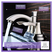 Load image into Gallery viewer, Vista Series 4 in. Centerset 2-Handle Mid-Arc Bathroom Faucet in Brushed Nickel- Anzzi