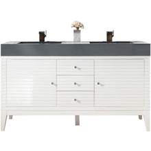 Load image into Gallery viewer, James Martin Linear 59&quot; Glossy White Double Vanity- James Martin