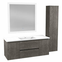 Load image into Gallery viewer, 48 in. W x 20 in. H x 18 in. D Bath Vanity Set in Rich Gray with Vanity Top in White with White Basin and Mirror- Anzzi