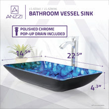 Load image into Gallery viewer, Avao Series Deco-Glass Vessel Sink in Lustrous Blue- Anzzi
