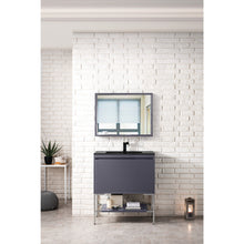 Load image into Gallery viewer, James Martin Milan 31.5&quot; Modern Grey - Brushed Nickel Single Vanity with Base