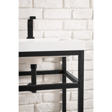 Load image into Gallery viewer, James Martin Boston 31.5&quot; Matte Black Stainless Steel Sink Console