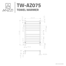 Load image into Gallery viewer, Bali Series 10-Bar Stainless Steel Wall Mounted Towel Warmer in Polished Chrome- Anzzi