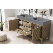 Load image into Gallery viewer, James Martin Linear 59&quot; Whitewashed Walnut Double Vanity