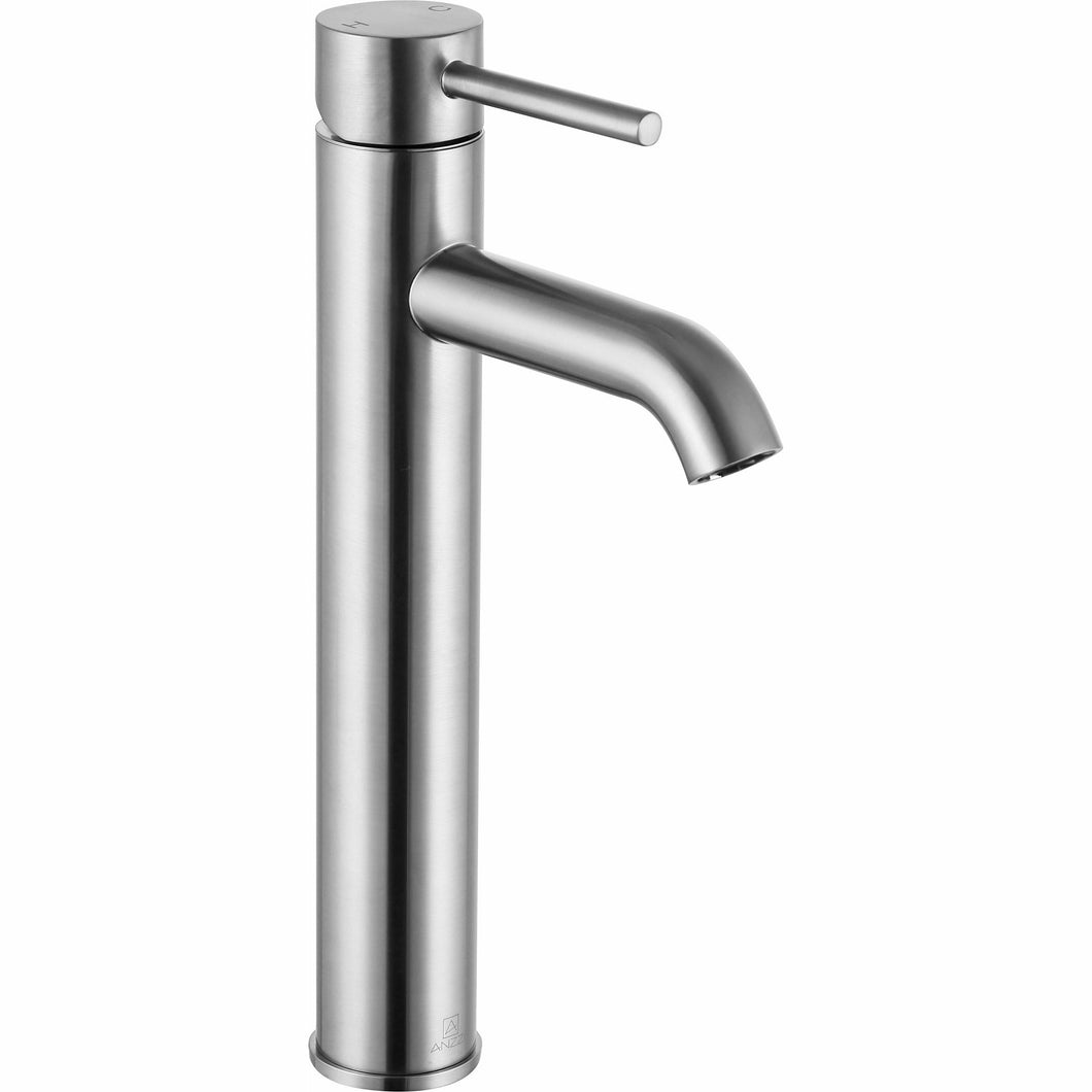 Valle Single Hole Single Handle Bathroom Faucet in Brushed Nickel- Anzzi