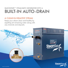 Load image into Gallery viewer, SteamSpa Indulgence 7.5 KW QuickStart Acu-Steam Bath Generator Package with Built-in Auto Drain in Brushed Nickel- SteamSpa