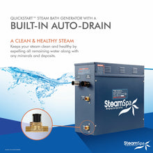 Load image into Gallery viewer, SteamSpa 9 KW QuickStart Acu-Steam Bath Generator with Built-in Auto Drain- SteamSpa