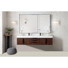 Load image into Gallery viewer, James Martin Mercer Island 72&quot; Coffee Oak - Matte Black Double Vanity