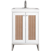 Load image into Gallery viewer, James Martin Chianti 24&quot; Glossy White - Brushed Nickel Single Vanity