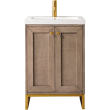 Load image into Gallery viewer, James Martin Chianti 20&quot; Whitewashed Walnut - Radiant Gold Single Vanity- James Martin