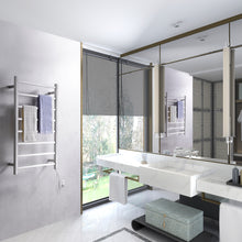 Load image into Gallery viewer, Bell 8-Bar Electric Towel Warmer in Brushed Nickel- Anzzi
