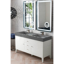 Load image into Gallery viewer, James Martin Linear 59&quot; Glossy White Double Vanity