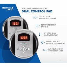 Load image into Gallery viewer, SteamSpa Royal 9 KW QuickStart Acu-Steam Bath Generator Package in Brushed Nickel- SteamSpa
