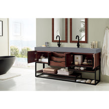 Load image into Gallery viewer, James Martin Columbia 72&quot; Coffee Oak - Matte Black Double Vanity
