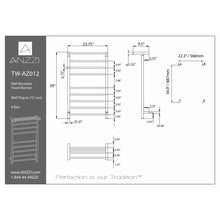 Load image into Gallery viewer, Eve 8-Bar Stainless Steel Wall Mounted Towel Warmer in Matte Black- Anzzi