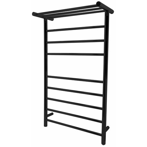 Eve 8-Bar Stainless Steel Wall Mounted Towel Warmer in Matte Black- Anzzi