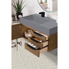 Load image into Gallery viewer, James Martin Mercer Island 36&quot; Latte Oak - Matte Black Single Vanity